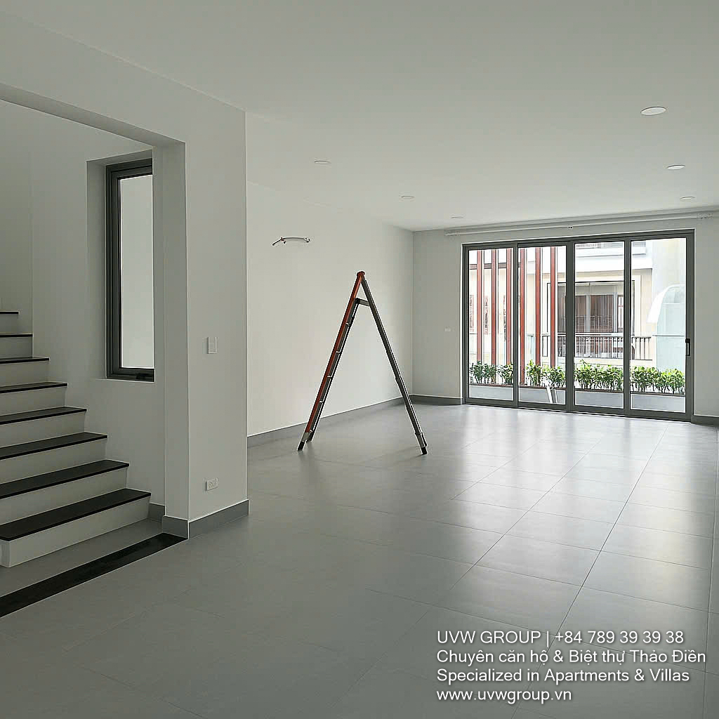 Modern unfurnished house for rent in Thao Dien, District 2 – 3 floors, large yard, ideal for office