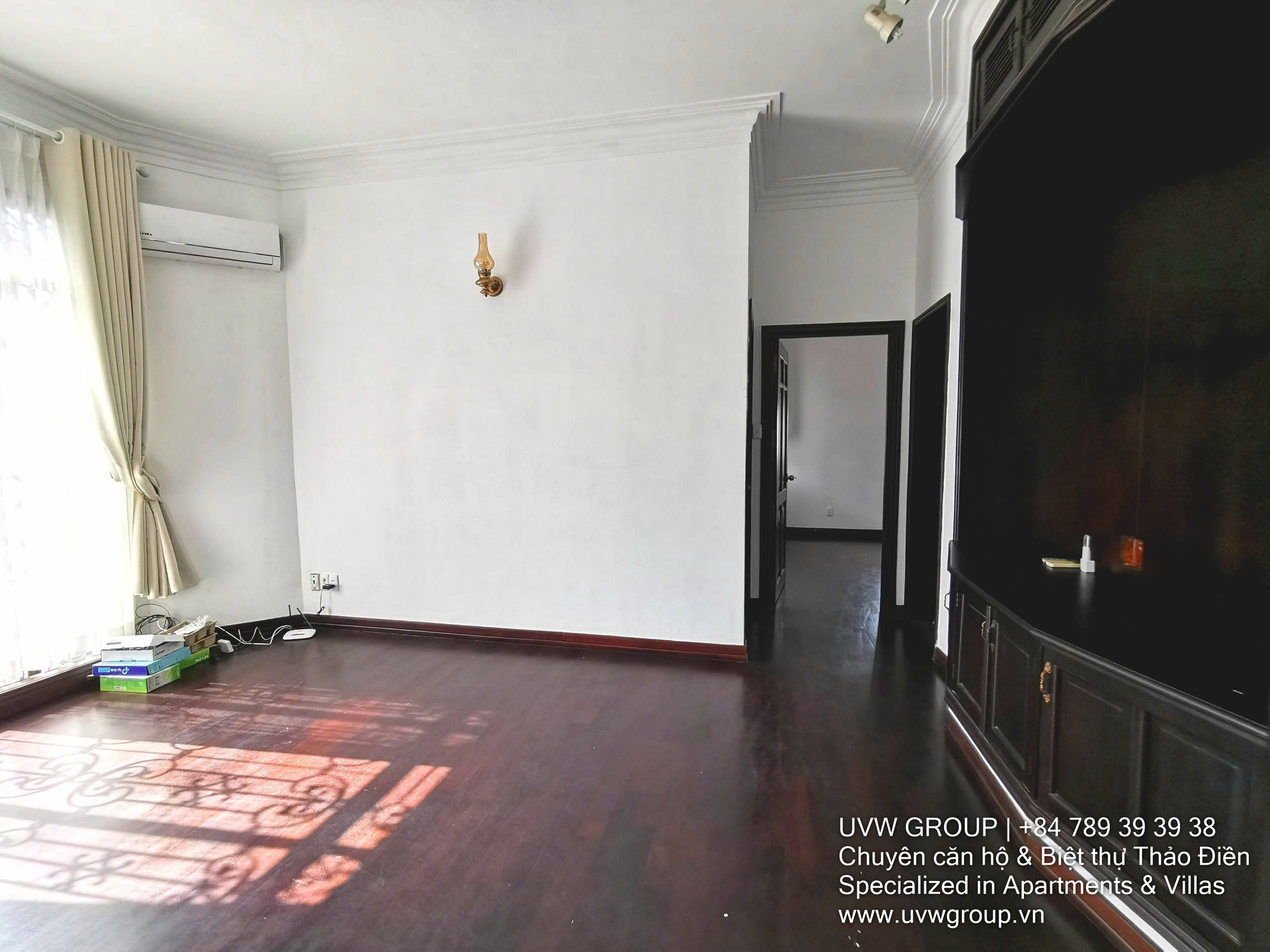 3-bedroom villa for rent in An Phu, District 2 with garden, modern kitchen, and secure compound