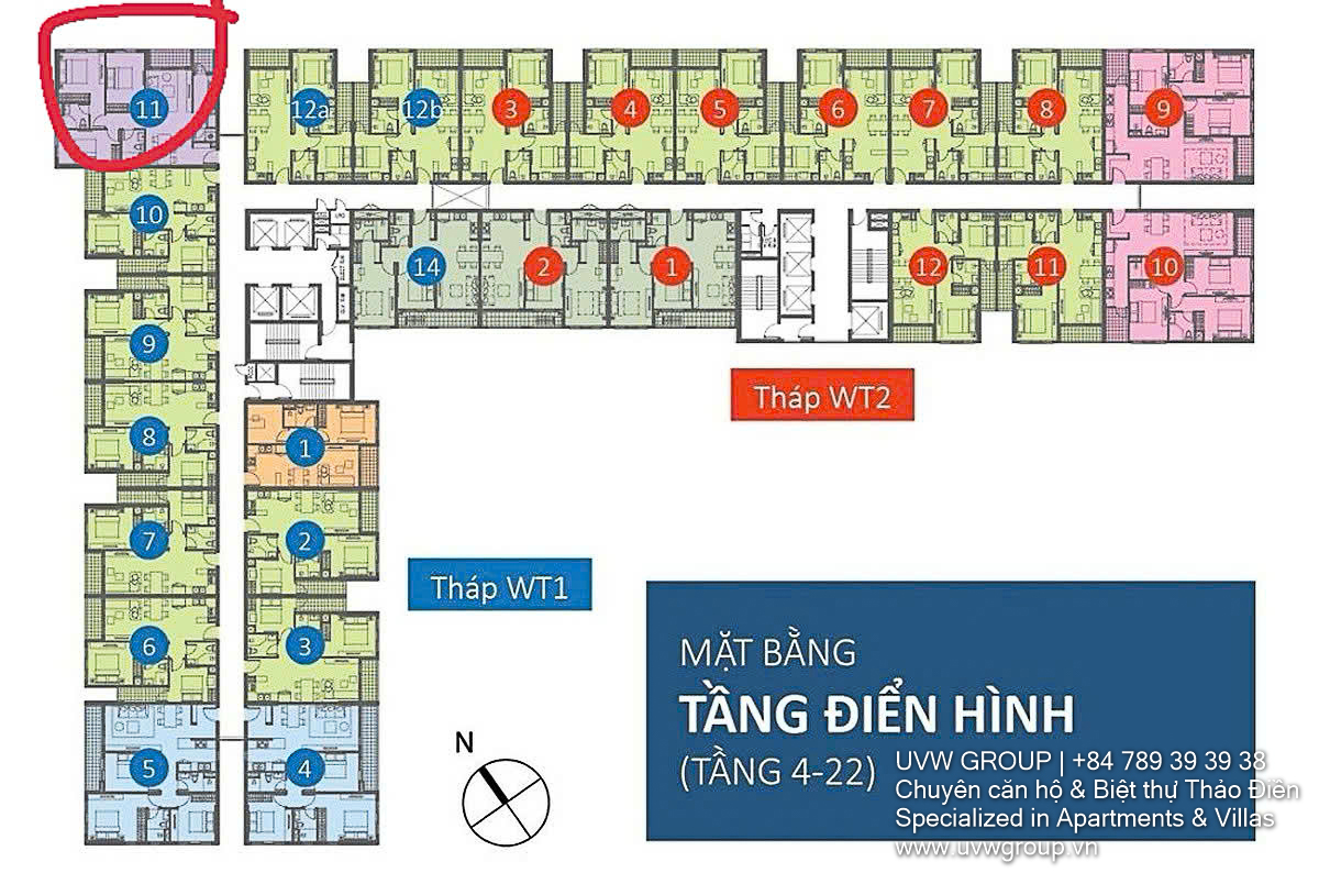 Cho thuê căn hộ Wilton Tower Bình Thạnh | 94m² | 1.500 đô la | 2PN (Đã cải tạo) | Nội thất đầy đủ image 8