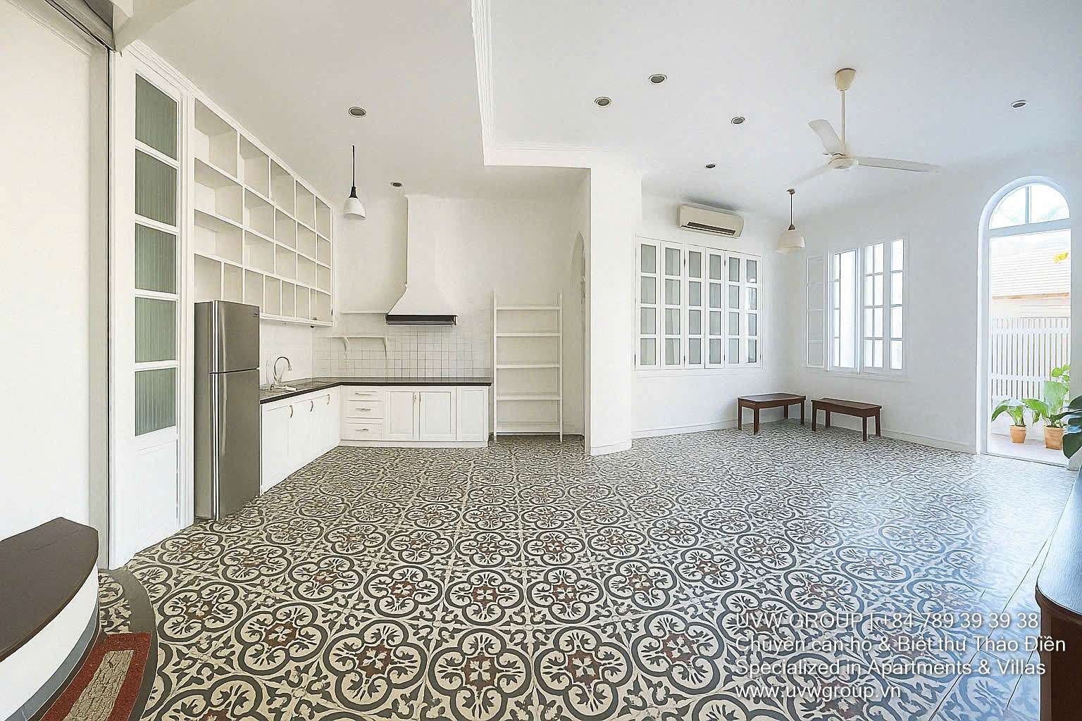 4-bedroom house for rent in Thao Dien with garden and workroom