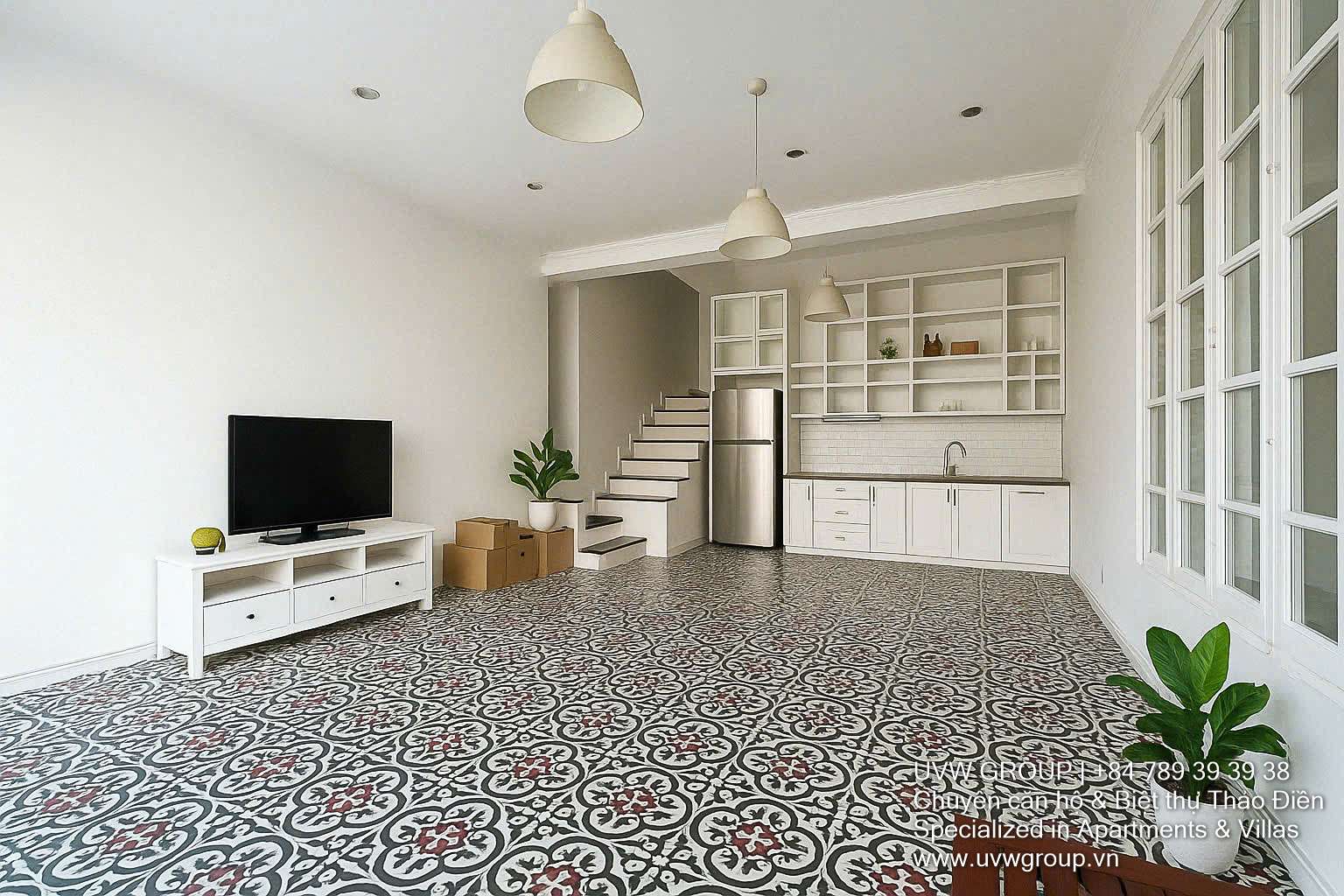 4-bedroom house for rent in Thao Dien with garden and workroom