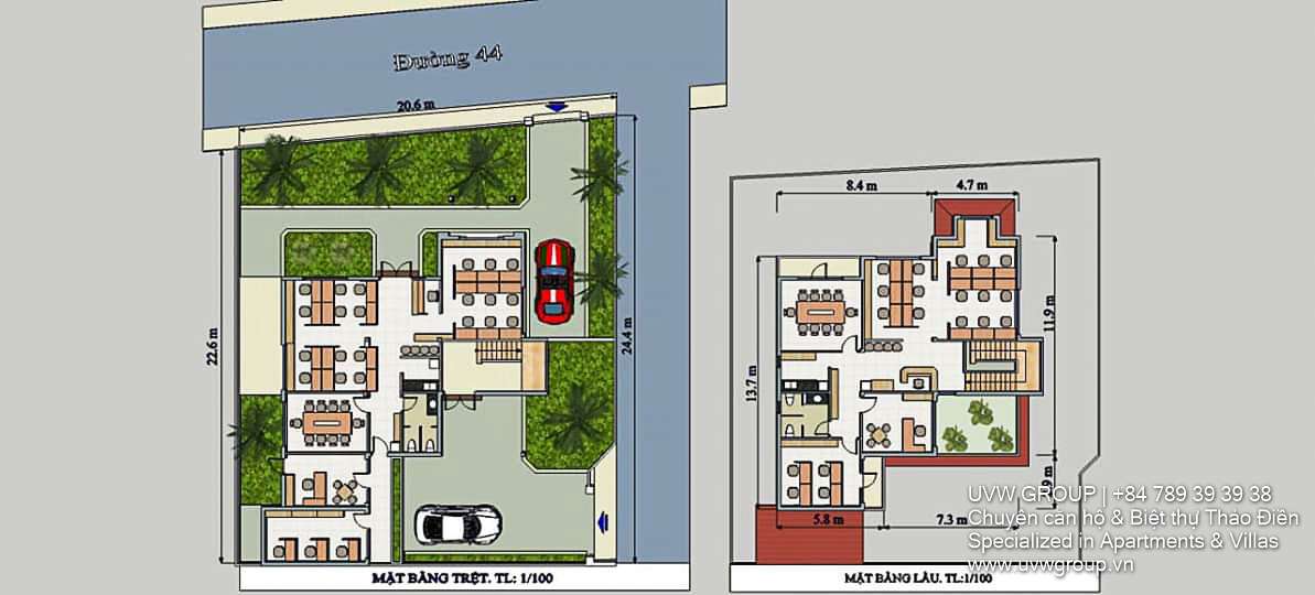 Biệt thự cho thuê tại Thảo Điền | 4PN | 450m² | Không nội thất | $4,000 image 4